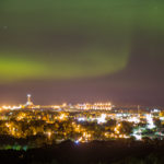 northern lights over marquette